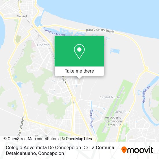 Colegio Adventista De Concepción De La Comuna Detalcahuano map