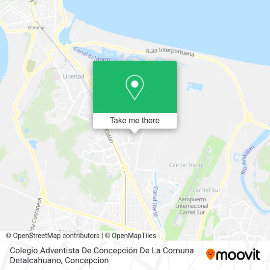 Mapa de Colegio Adventista De Concepción De La Comuna Detalcahuano
