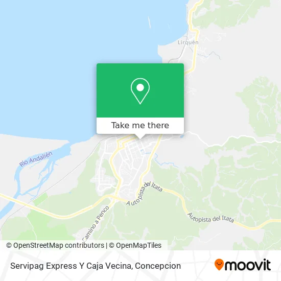 Mapa de Servipag Express Y Caja Vecina