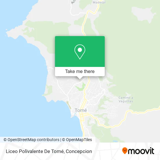 Mapa de Liceo Polivalente De Tomé