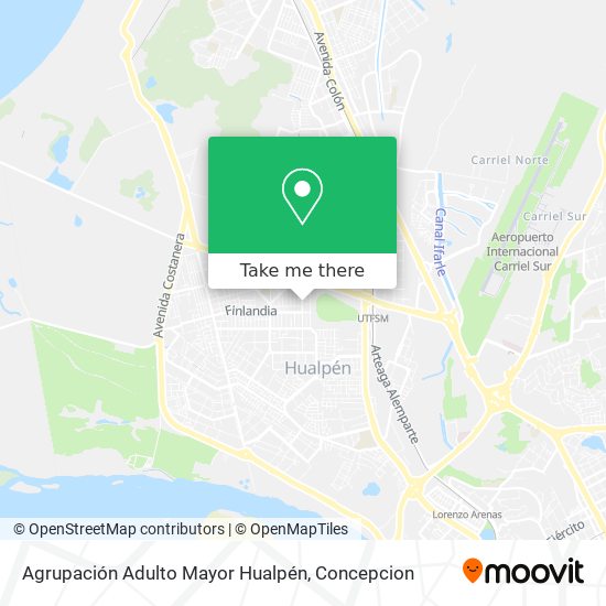 Agrupación Adulto Mayor Hualpén map