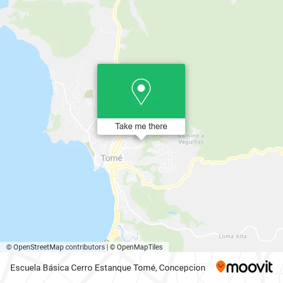 Mapa de Escuela Básica Cerro Estanque Tomé