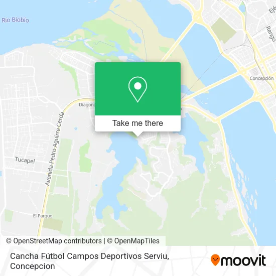 Cancha Fútbol Campos Deportivos Serviu map