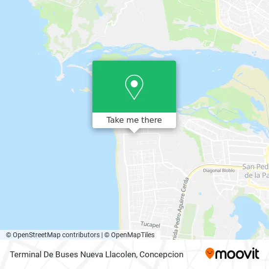 Mapa de Terminal De Buses Nueva Llacolen