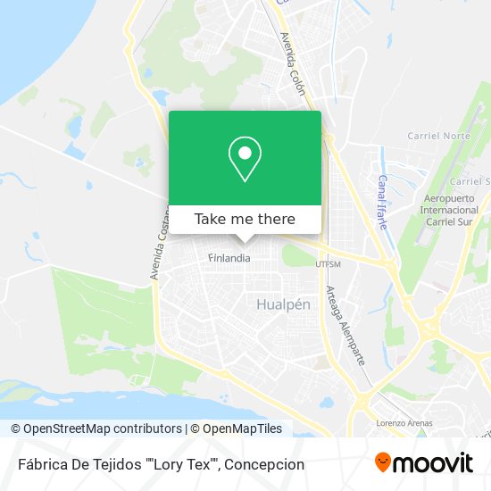 Mapa de Fábrica De Tejidos ""Lory Tex""