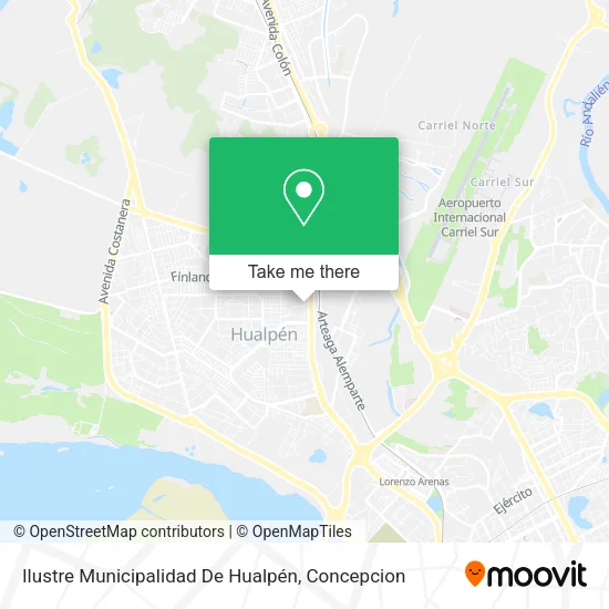 Mapa de Ilustre Municipalidad De Hualpén