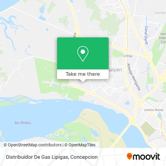 Distribuidor De Gas Lipigas map