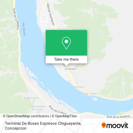 Mapa de Terminal De Buses Expresos Chiguayante
