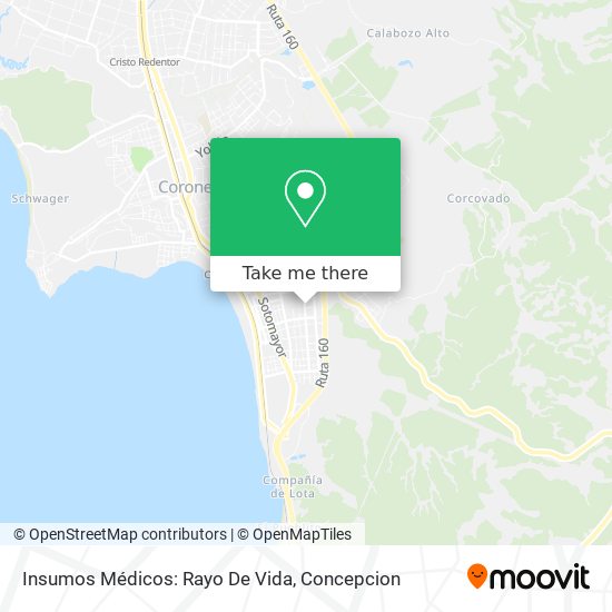 Insumos Médicos: Rayo De Vida map