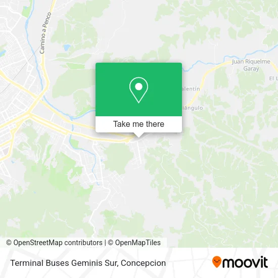 Mapa de Terminal Buses Geminis Sur