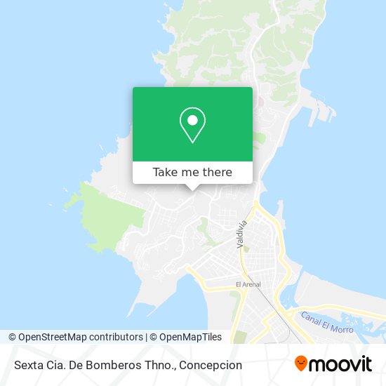Mapa de Sexta Cia. De Bomberos Thno.