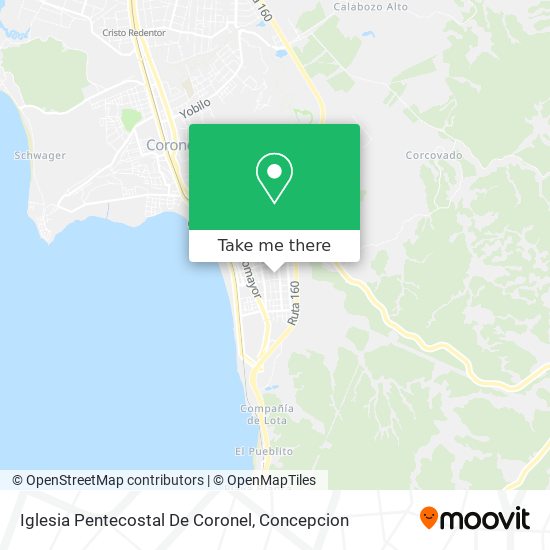 Iglesia Pentecostal De Coronel map
