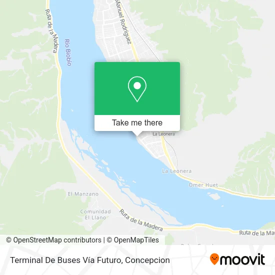 Mapa de Terminal De Buses Vía Futuro