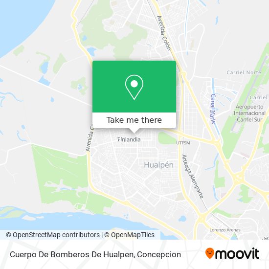 Mapa de Cuerpo De Bomberos De Hualpen