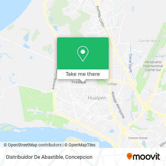 Mapa de Distribuidor De Abastible