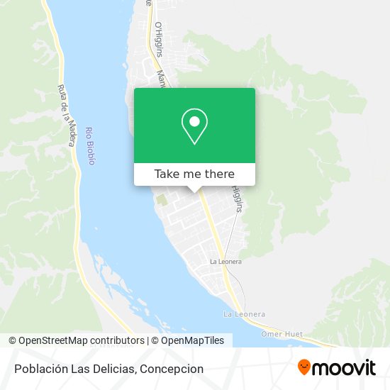 Población Las Delicias map