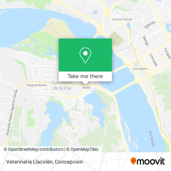 Veterinaria Llacolén map