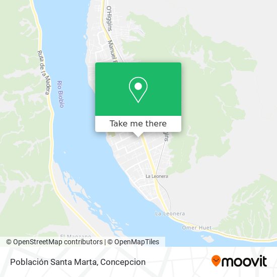 Población Santa Marta map