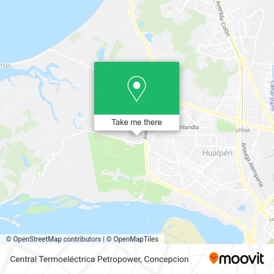 Mapa de Central Termoeléctrica Petropower