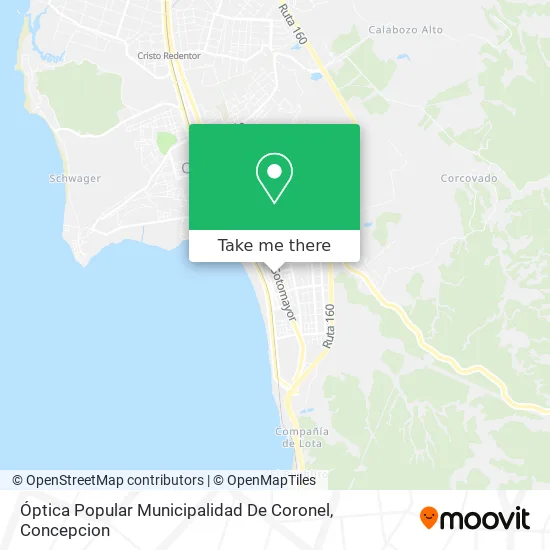 Óptica Popular Municipalidad De Coronel map