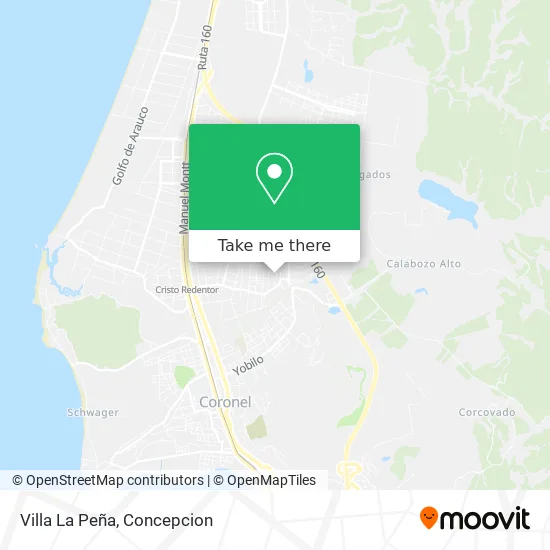 Villa La Peña map