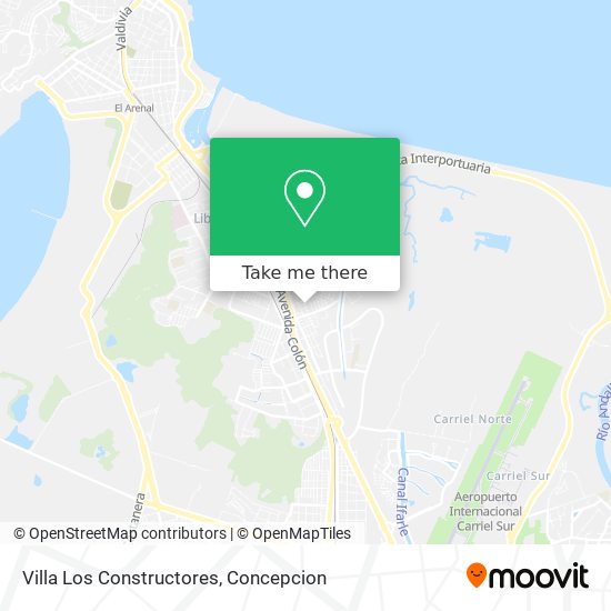 Villa Los Constructores map