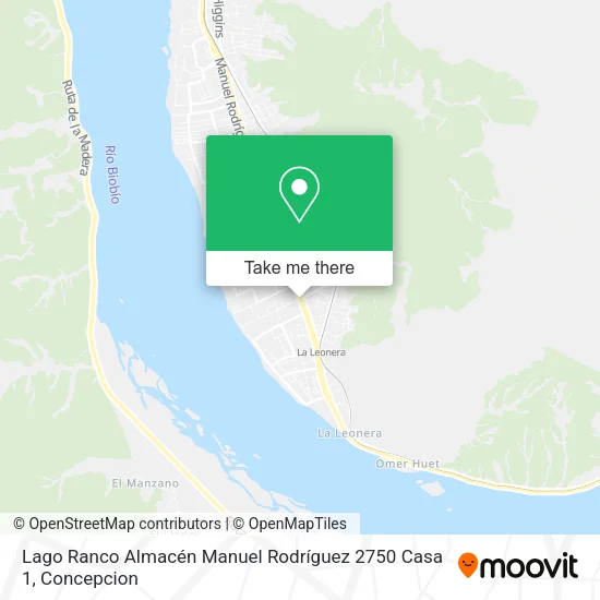 Mapa de Lago Ranco Almacén Manuel Rodríguez 2750 Casa 1