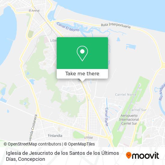 Mapa de Iglesia de Jesucristo de los Santos de los Últimos Días