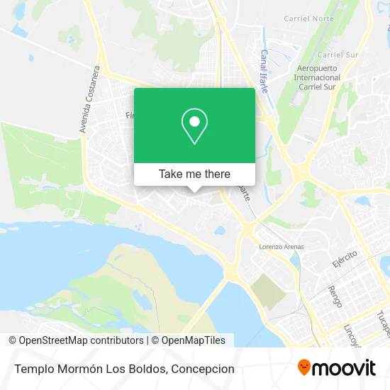 Mapa de Templo Mormón Los Boldos