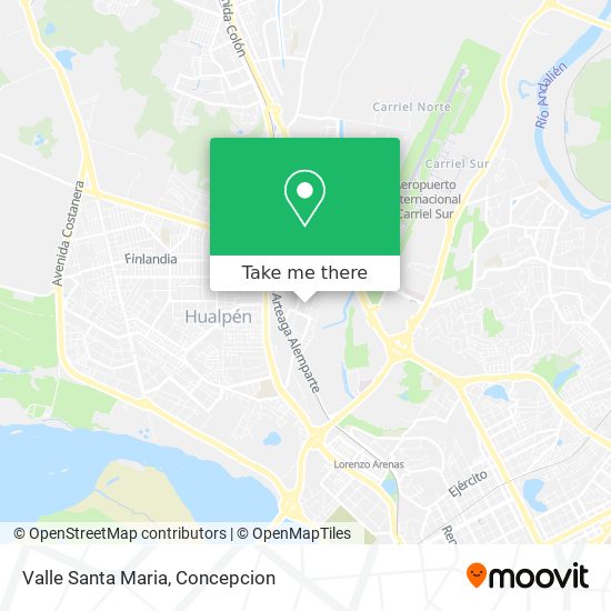 Mapa de Valle Santa Maria