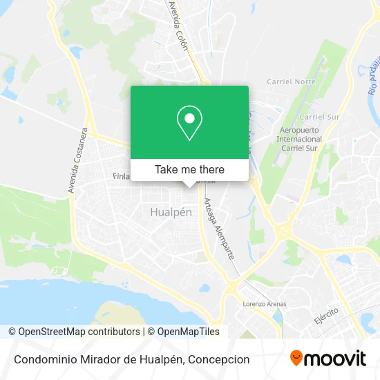 Mapa de Condominio Mirador de Hualpén