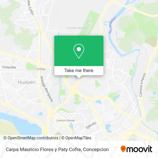 Mapa de Carpa Mauricio Flores y Paty Cofre