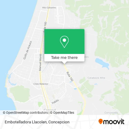 Mapa de Embotelladora Llacolen