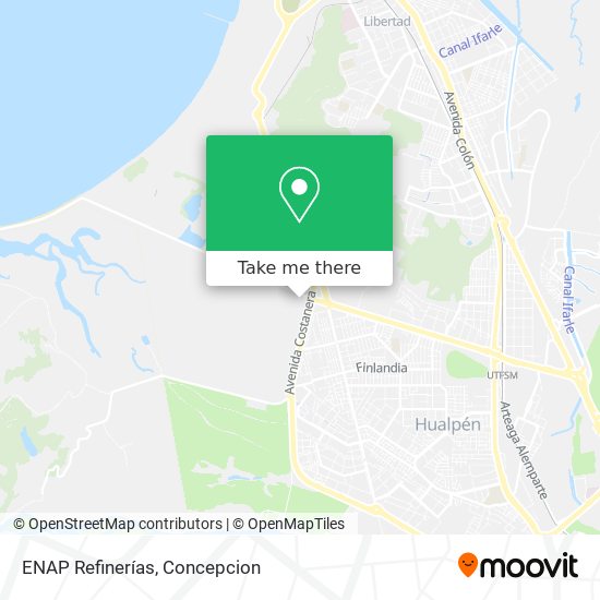 ENAP Refinerías map