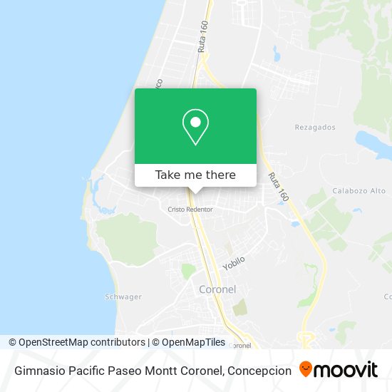 Gimnasio Pacific Paseo Montt Coronel map