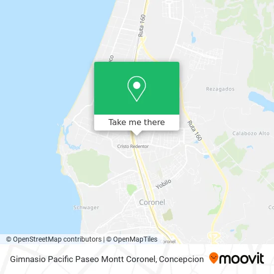 Mapa de Gimnasio Pacific Paseo Montt Coronel
