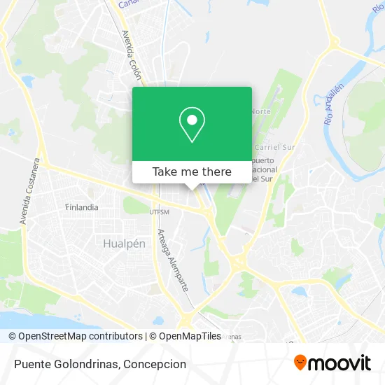 Mapa de Puente Golondrinas
