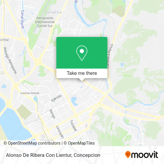 Mapa de Alonso De Ribera Con Lientur