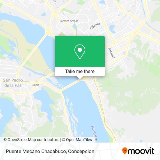 Mapa de Puente Mecano Chacabuco