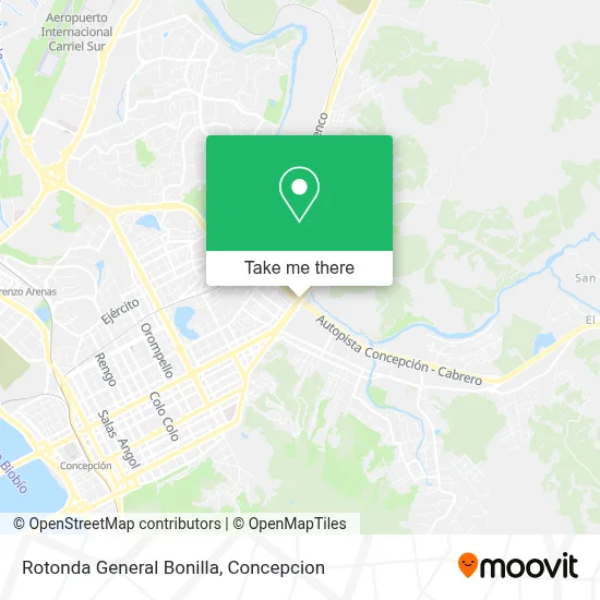 Rotonda General Bonilla map