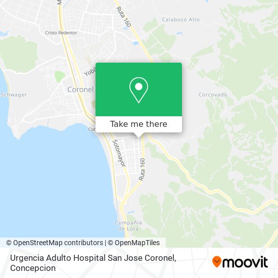 Urgencia Adulto Hospital San Jose Coronel map