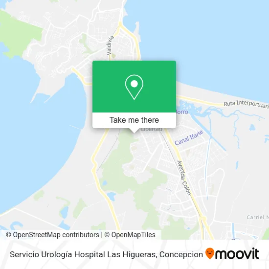 Mapa de Servicio Urología Hospital Las Higueras