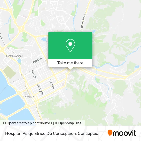 Mapa de Hospital Psiquiátrico De Concepción