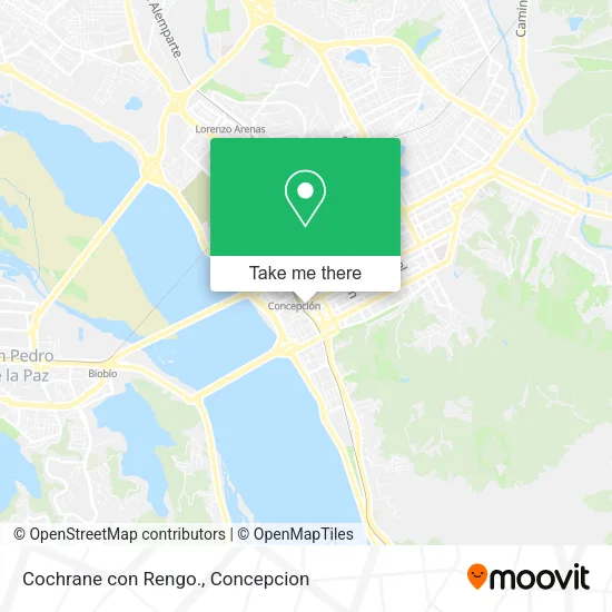 Mapa de Cochrane con Rengo.