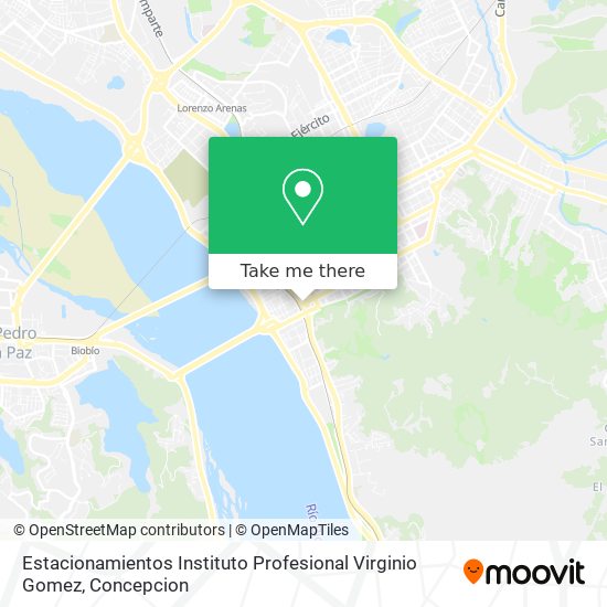 Estacionamientos Instituto Profesional Virginio Gomez map