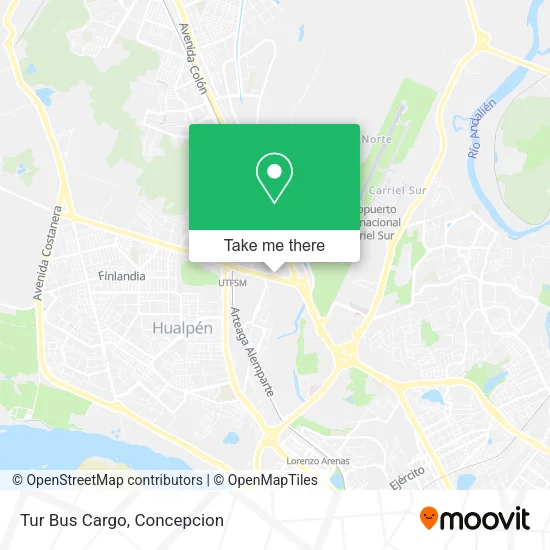 Mapa de Tur Bus Cargo
