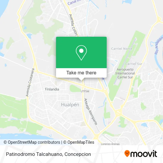 Mapa de Patinodromo Talcahuano