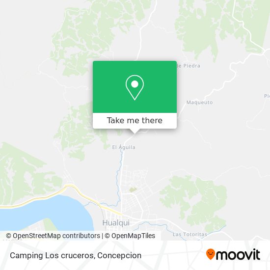Camping Los cruceros map