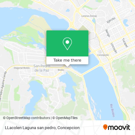 Mapa de LLacolen Laguna san pedro