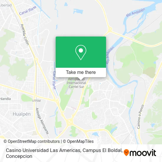 Casino Universidad Las Americas, Campus El Boldal map